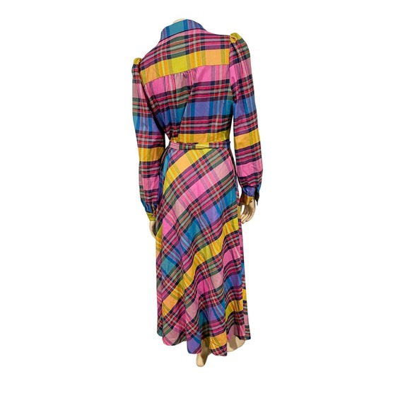 Boden Vivienne Bold Check Button Up Maxi Dress Belted Long Sleeve | Size 12 - Picture 12 of 12